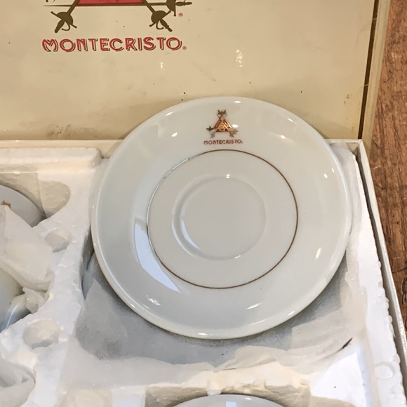 Montecristo Cigar Vintage Demitasse Espresso 12 Piece Set New With Box! - Picture 2 of 7